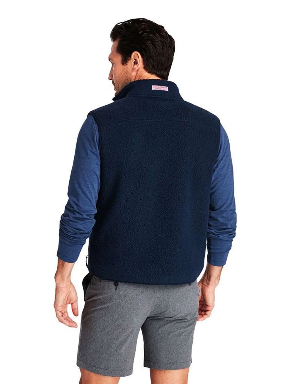 Vineyard Vines Men’s Navy Blue Stillwater Sherpa Vest, Size Large - Picture 2 of 11